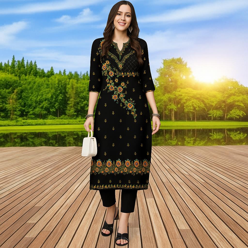 Ethnic Fashion Kurtis - Abito Kurt comodo alla moda da