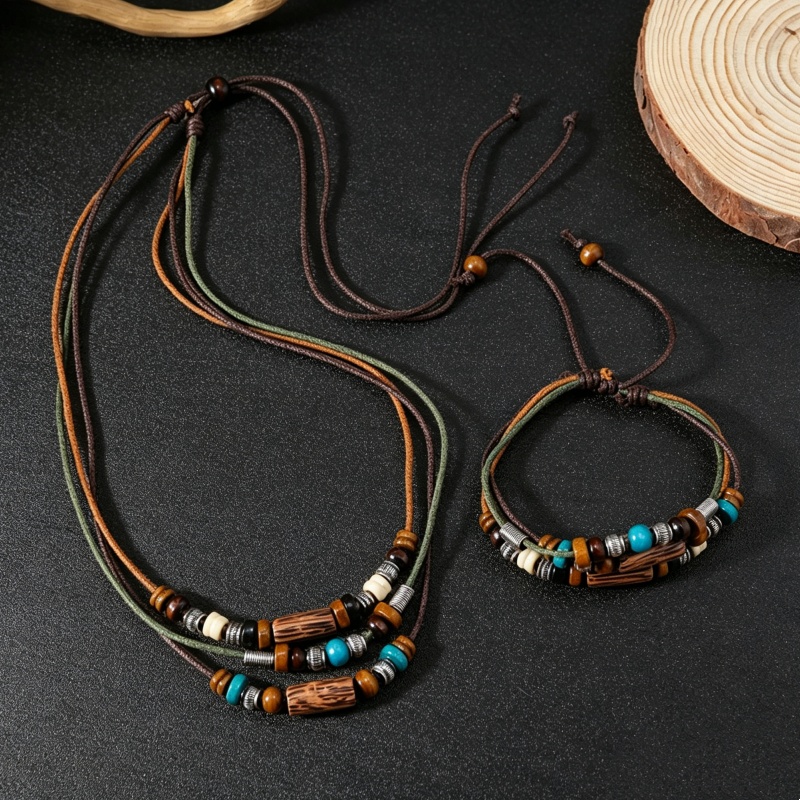 Ethnic Wear Men'S Fashion - Set di Gioielli Vintage a 2