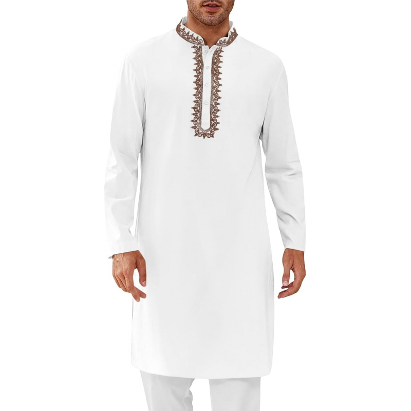 Kurta Men Cotton - Camicia Kaftan da Uomo in Cotone,