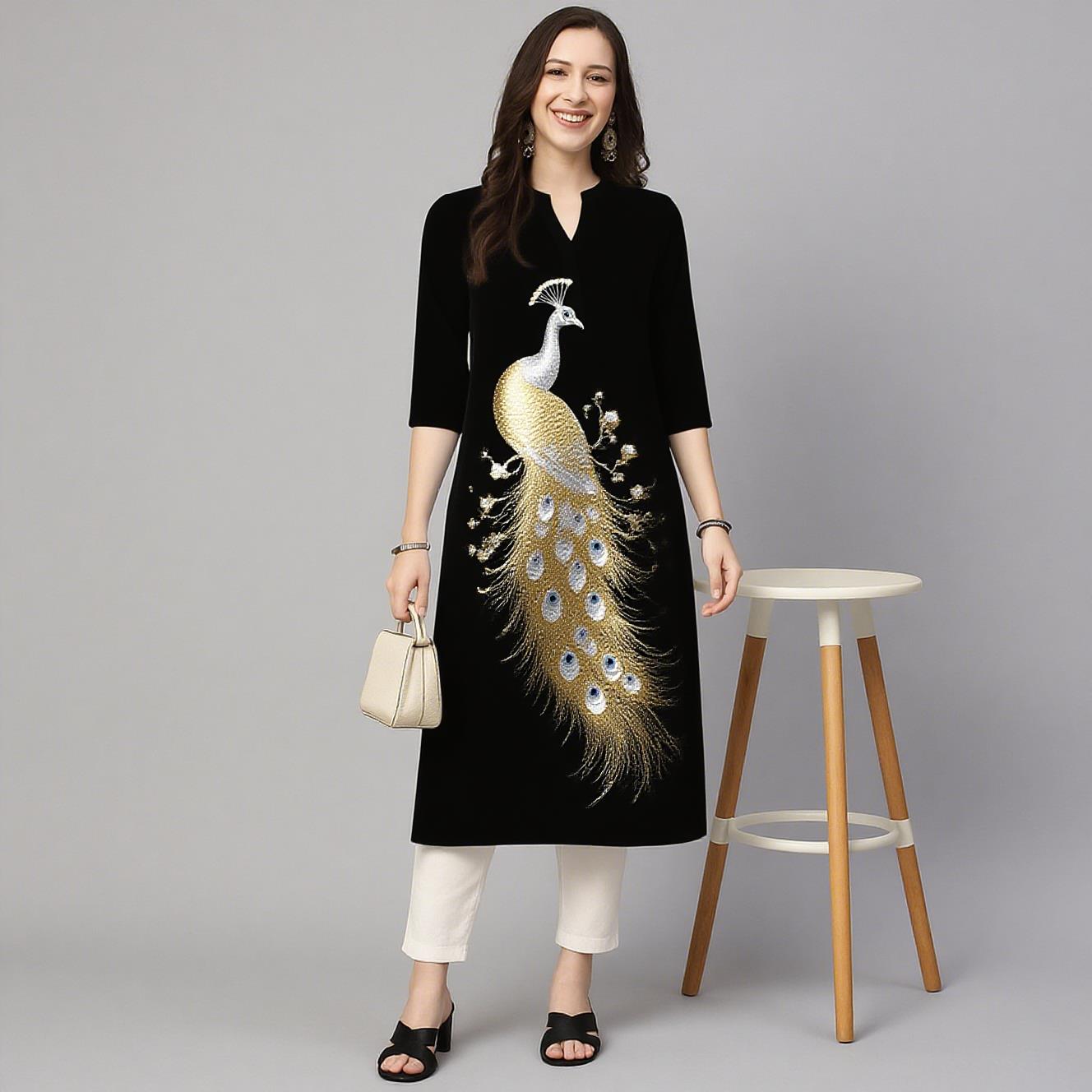 Pavone Kurt da donna Abito mod - Ethnic Fashion Kurtis recensione e prezzo