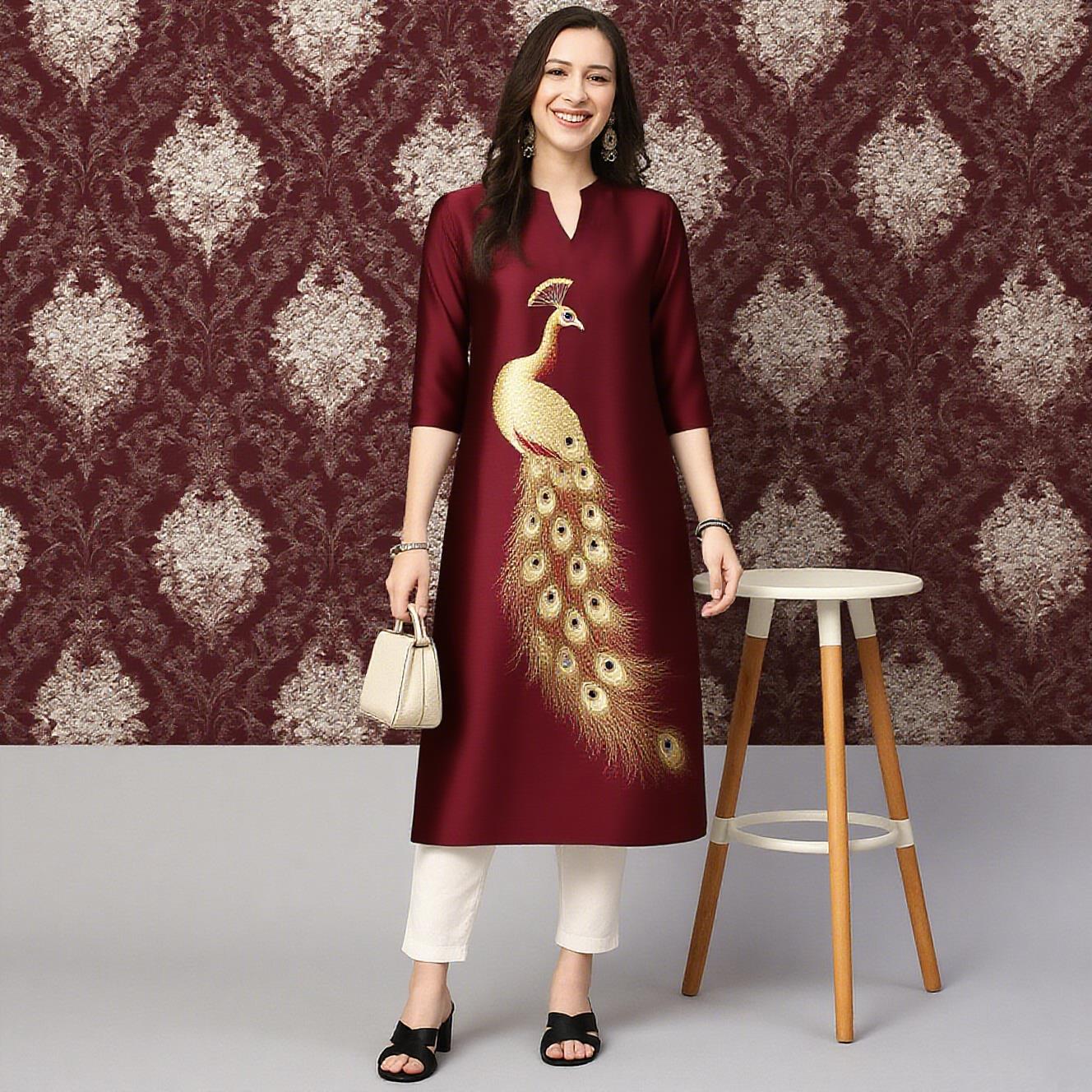 Pavone Kurt da donna Abito mod - Ethnic Fashion Kurtis recensione e prezzo