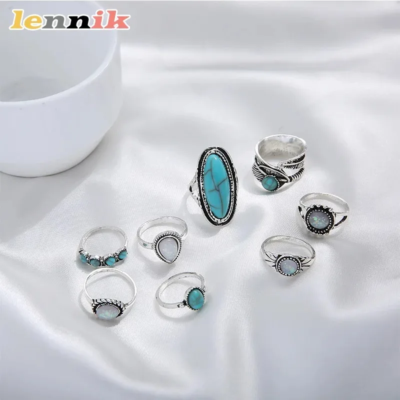 LENNIK Set di 8 Anelli Etnici  - Ethnic Wear Fashion Designer recensione e prezzo