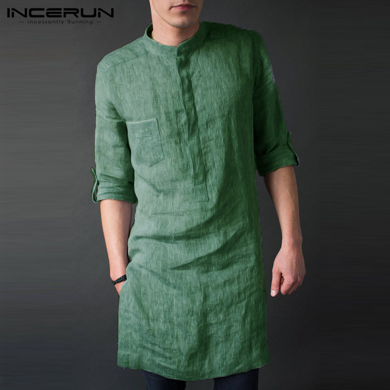 INCERUN Manica Lunga da Uomo M - Kurta Men Cotton recensione e prezzo