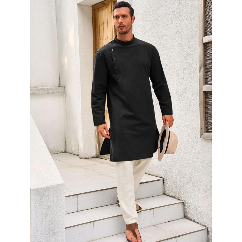 Caftano da Uomo, Tunica a Mani - Kurta Men Cotton recensione e prezzo