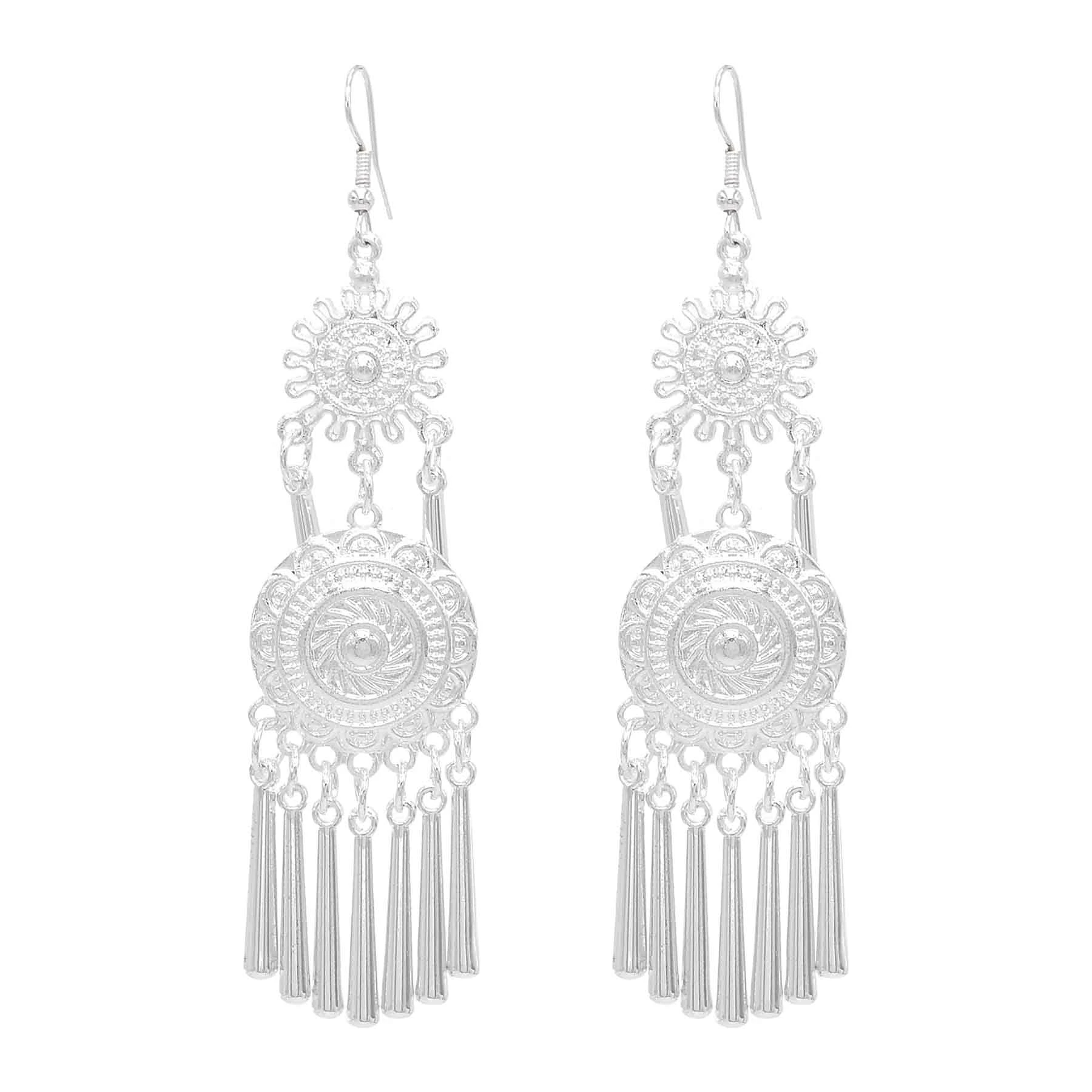 Miao Orecchini lunghi con napp - Ethnic Fashion Pakistan recensione e prezzo