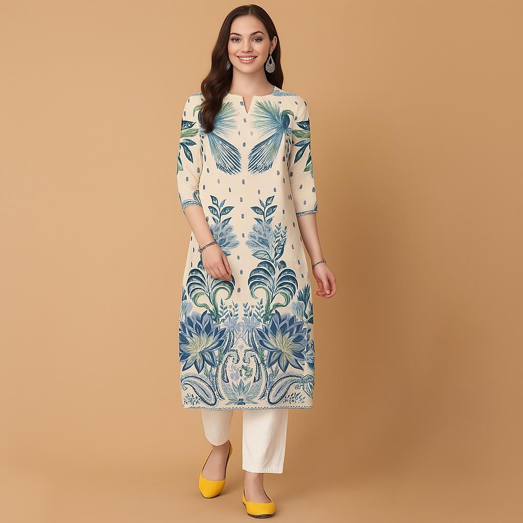 Fiori musulmani Kurt Natale Ab - Ethnic Fashion Kurtis recensione e prezzo