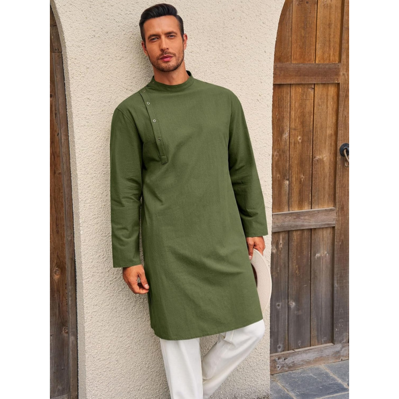 Caftano da Uomo, Tunica a Mani - Kurta Men Cotton recensione e prezzo